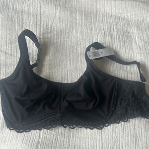 NWT Paramount Black Lace Detail Bra 36H
